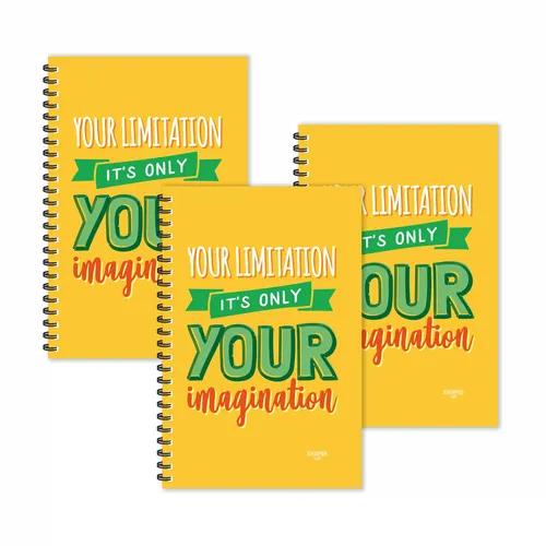 Your Limitation Is Your Imagination Motivation Ruled Diaries - Pack Of 3