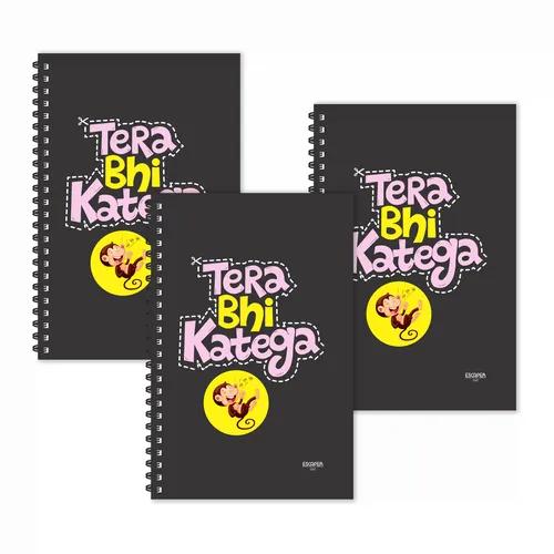 Tera Bhi Katega Hindi Quotes Ruled Diaries - Pack Of 3