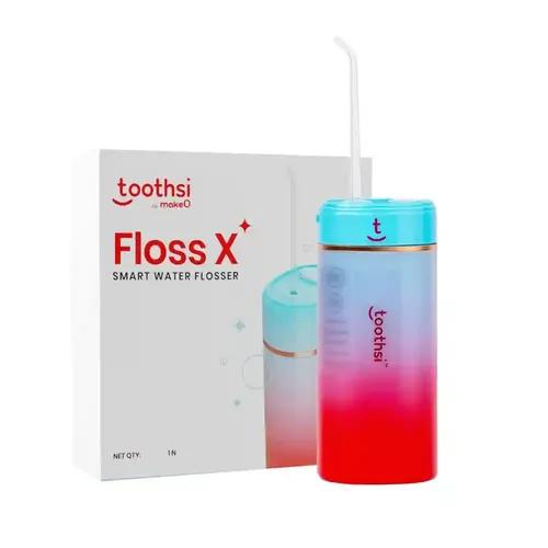 TOOTHSI Floss X Smart Water Flosser | 4 Cleaning Modes & 4 Rotatable attachments | 200ml Tank Capacity | Helps Improve Gum Health & Dental Hygiene | Removes Plaque & Helps prevent tooth decay