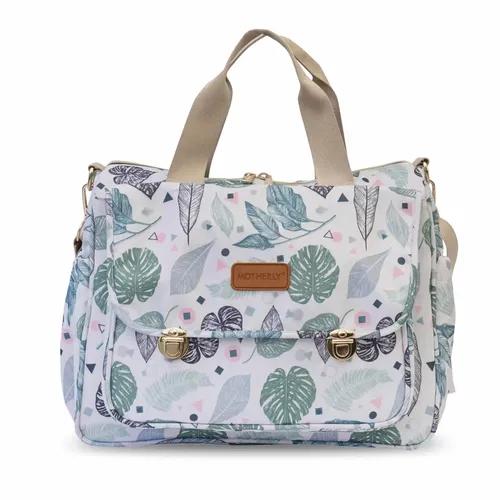 MOTHERLY Tote Diaper Bag for Mothers for Travel, Maternity Bag for Newborn Baby, Mothers Travelling Bag, Multiple Pocket Water Resistant Baby Bag, Hospital Bag for moms(Green Leaf)