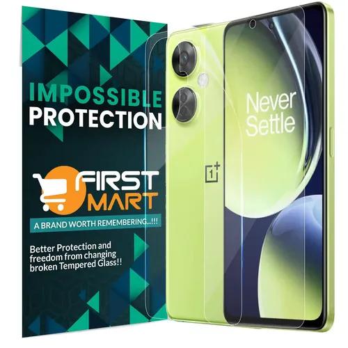 FIRST MART Screen Protector for OnePlus Nord CE 3 Lite 5G | Front and Back Crystal Clear 4 Layer Impossible Nano Membrane | Case Friendly