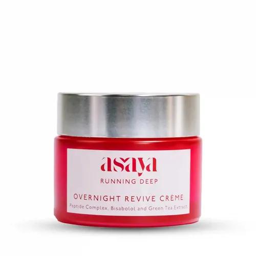 Asaya Night Peptide Moisturizer For Oily & Dry Skin | Korean Night Cream | Lightweight Moisturizer To Hydrate & Brighten Skin | Firms & Repairs Barrier | Night Repair Cream | Women & Men | 50 g