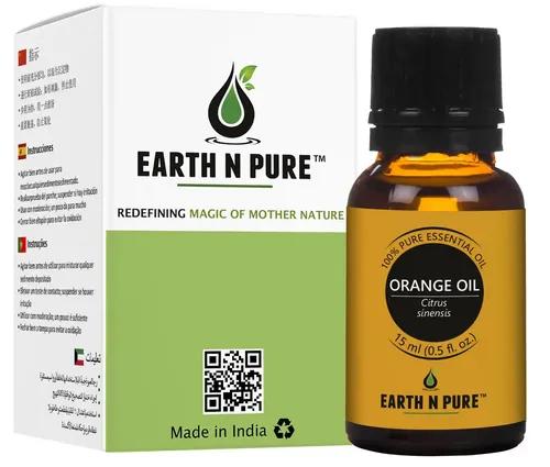 Earth N Pure Orange Essential Oil with Glass Dropper