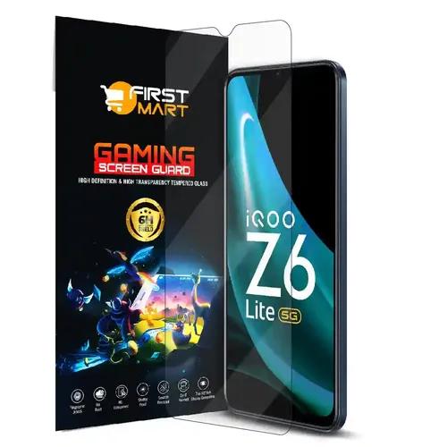 FIRST MART Screen Protector for iQOO Z6 Lite 5G, iQOO Z6 5G and iQOO Z3 5G - Impossible Fiber Case Friendly Screen Protection & Installation Kit (Gaming Clear)