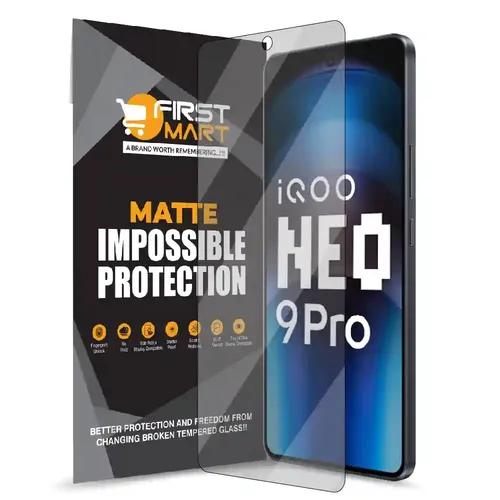 FIRST MART Screen Protector for iQOO Neo 9 Pro 5G, iQOO Z9 5G, iQOO 12 5G Impossible Fiber Case Friendly Screen Protection & Installation Kit (Matte)