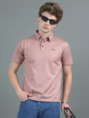 Pink Ripple Polo T-Shirt L