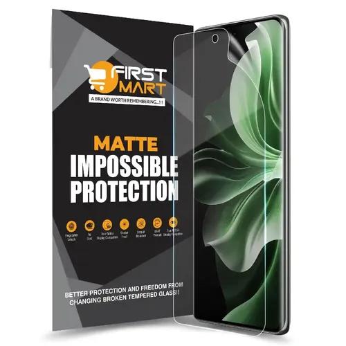 FIRST MART Screen Protector for Oppo Reno 11 5G - Nanofiber Unbreakable Membrane Case Friendly Full Edge to Edge Screen Coverage & Installation Kit (Matte)