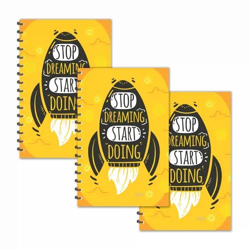 Stop Dreaming Start Doing Motivational Diary With Quotes - Pack Of Three