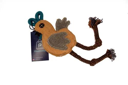 Pawstomize Dog Chicken Jute Squeaky Toy