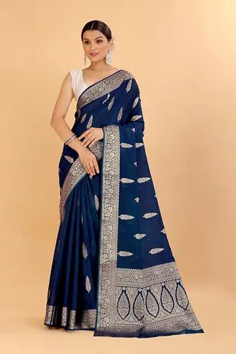 Banaras Warm Silk Saree - Blue