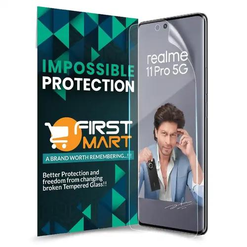 FIRST MART Screen Protector for Realme 11 Pro 5G - Nanofiber Unbreakable Membrane Case Friendly Full Edge to Edge Screen Coverage & Installation Kit (Crystal Clear)