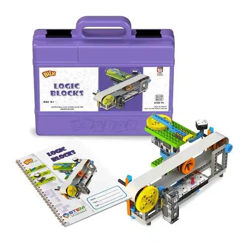 Blix Robotix Logic Blocks, 10+ Frames, Screenless Programming Kit for Ages 8+, Science Kit, Educational DIY Building Set, Construction Toys, Made in India