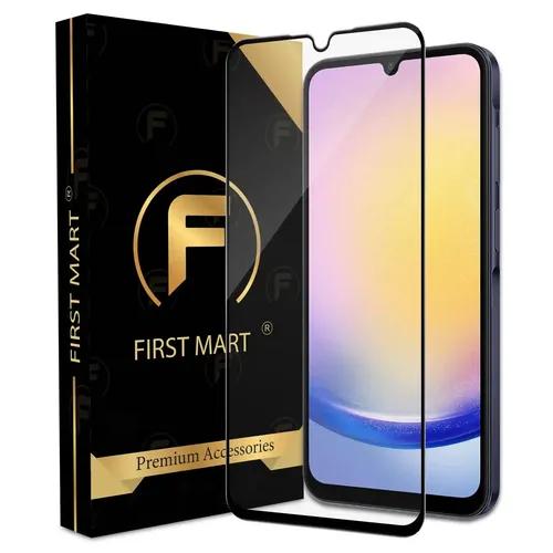 FIRST MART Premium Tempered Glass for Samsung Galaxy A25 5G / Samsung A15 5G with Edge to Edge Coverage and Easy Installation Kit, Pack of 1