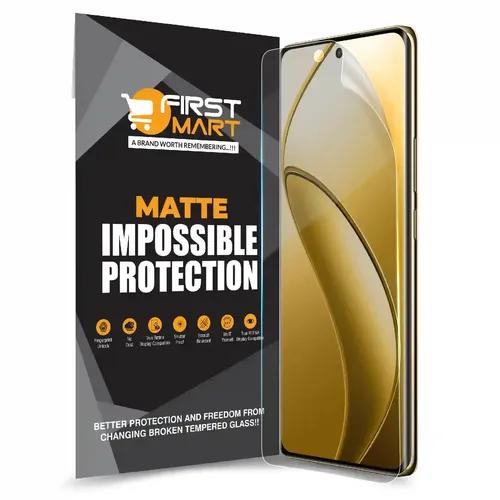 FIRST MART Screen Protector for Realme 12 Pro 5G - Nanofiber Unbreakable Membrane Case Friendly Full Edge to Edge Screen Coverage & Installation Kit (Matte)