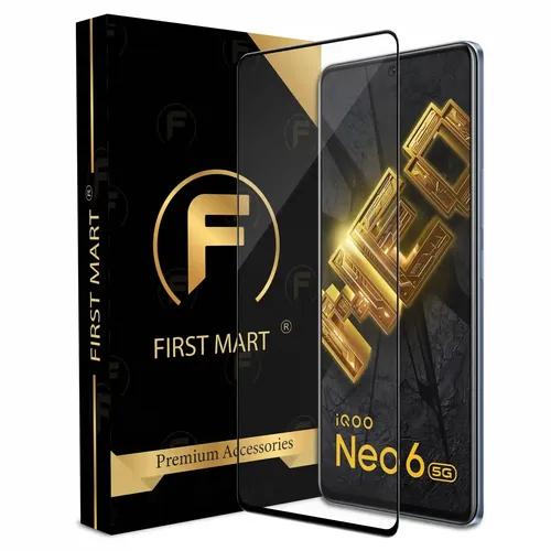 FIRST MART Premium Tempered Glass for iQOO iQOO Neo 6 5G / Neo 6 5G / Neo 9 SE 5G with Edge to Edge Coverage and Easy Installation Kit, Pack of 1