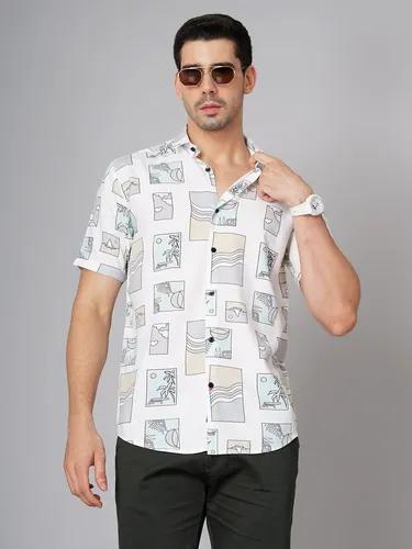 White-Grey Coast Rayon Shirt