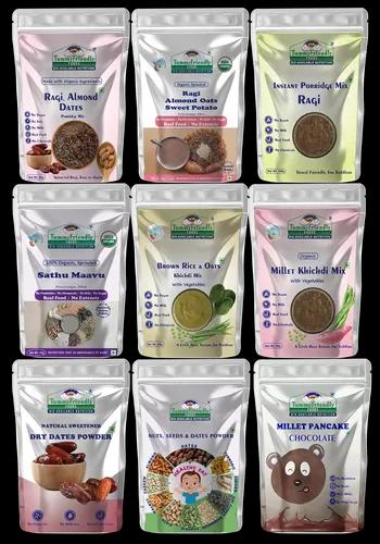 Tummyfriendly Foods Certified Organic Baby Food For Toddlers 1+ Year, Dry Fruits Powder For Baby Kids Cereal (500 G, Pack Of 9, 12+ Months)