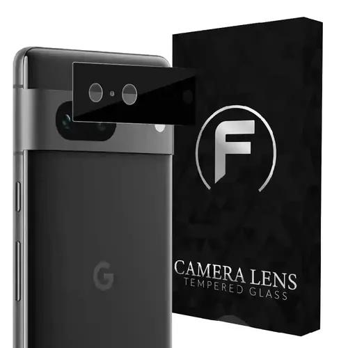 FIRST MART Camera Lens Protector for Google Pixel 7 5G | Tempered Glass 9H Hardness Camera Cover Screen Protector | Black & Case Friendly