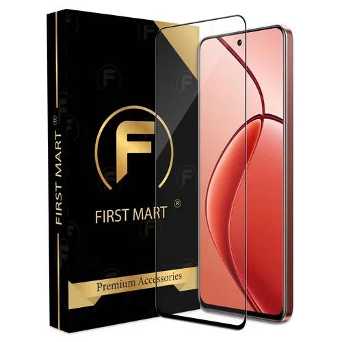 FIRST MART Premium Tempered Glass for Realme P1 5G with Edge to Edge Coverage and Easy Installation Kit, Pack of 1