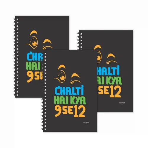 Chalti Hai Kya 9 Se 12 Hindi Quotes Ruled Diaries - Pack Of 3