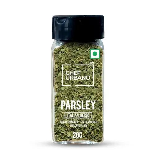 Chef Urbano Parsley Sprinkler  | 100% Natural | Premium Herbs and Spices | Adding Flavor to Soups, Salads, Pizza and Pasta | Flakes/Leaves | Glass Bottle