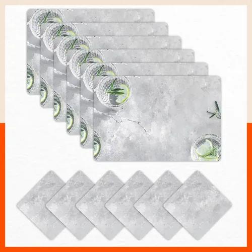 Polypropylene Table Mats & Coasters for Dining Table at Home (TONIQUE - Set of 6)