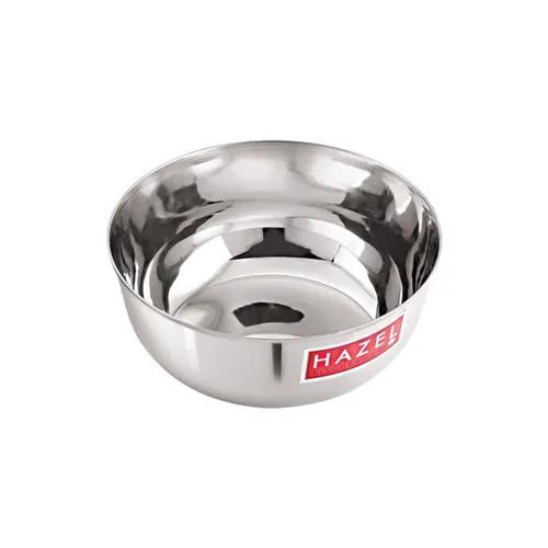 HAZEL Stainless Steel Serving Bowl | Steel Bowls for Soup, Salad, Ramen, Cereal | Steel Vati 400 ML